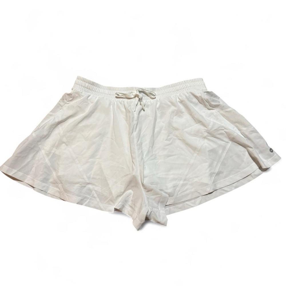 Avia White Flowy Athletic Running Shorts with Liner, Women’s Medium NWOT